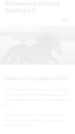 Vorschau der mobilen Webseite www.rvng.de, Reiterverein Neuried-Gauting e.V.