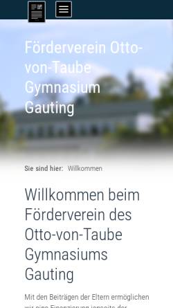 Vorschau der mobilen Webseite www.foerderverein-ovtg.de, Förderverein des Otto von Taube Gymnasium