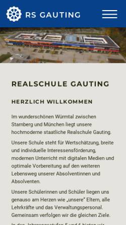 Vorschau der mobilen Webseite www.rs-gauting.de, Staatliche Realschule Gauting