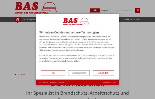 Vorschau von www.bas-brandschutz.de, BAS Brand- und Arbeitsschutz GmbH