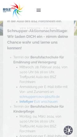 Vorschau der mobilen Webseite www.bsfo.de, Berufliches Schulzentrum