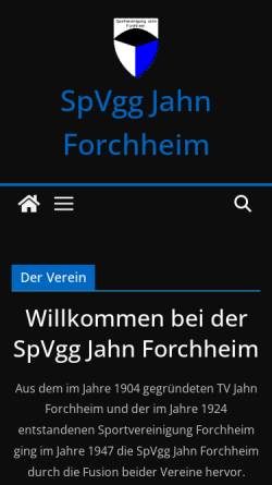 Vorschau der mobilen Webseite spvgg-jahn-forchheim.de, SpVgg Jahn Forchheim e.V.