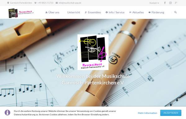 Vorschau von www.musikschule-gap.de, Musikschule Garmisch-Partenkirchen e.V.