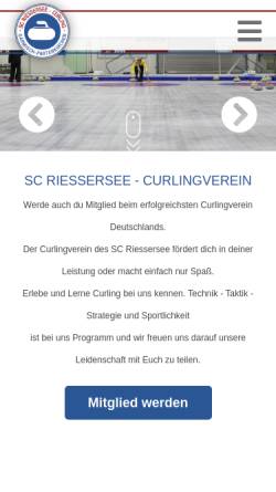 Vorschau der mobilen Webseite www.curlinggap.de, Curling-Club SC Riessersee e.V.