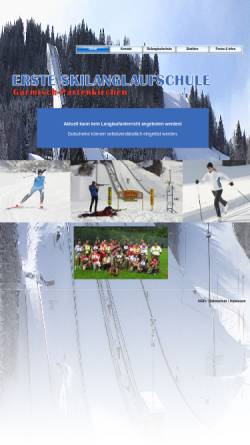 Vorschau der mobilen Webseite www.ski-langlauf-schule.de, 1. Skilanglaufschule Garmisch-Partenkirchen