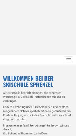 Vorschau der mobilen Webseite sprenzel-sport.de, Thomas Sprenzel