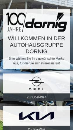 Vorschau der mobilen Webseite www.dornig.de, Autohaus Dornig Himmelkron