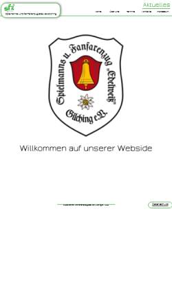 Vorschau der mobilen Webseite www.sfz-gilching.de, Spielmanns- und Fanfarenzug Edelweiss Gilching