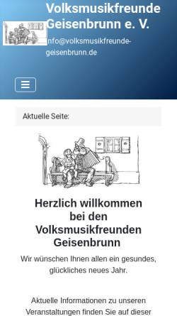 Vorschau der mobilen Webseite www.volksmusikfreunde-geisenbrunn.de, SC Gilching Geisenbrunn e.V.
