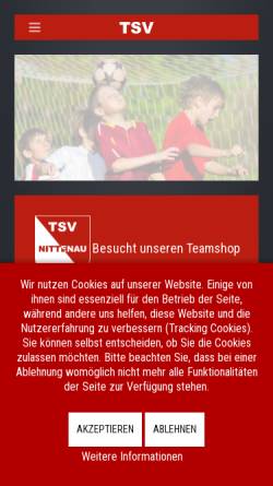 Vorschau der mobilen Webseite www.tsv-nittenau.de, TSV - Nittenau 1904 e.V.