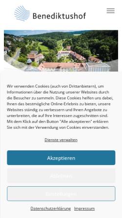 Vorschau der mobilen Webseite www.benediktushof-holzkirchen.de, Benediktushof Holzkirchen