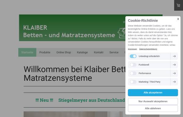 Vorschau von www.bettensysteme.de, Klaiber Betten- und Matratzensysteme