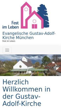 Vorschau der mobilen Webseite www.gustav-adolf.de, Evangelische Gustav-Adolf-Kirche