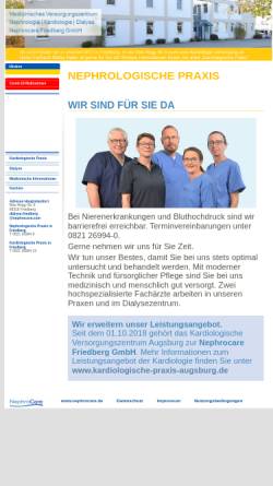 Vorschau der mobilen Webseite www.dialyse-friedberg.de, Dialysezentrum Friedberg/Internistische Gemeinschaftspraxis