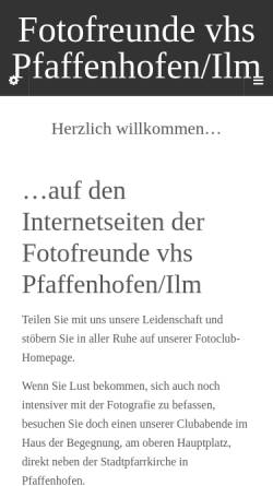 Vorschau der mobilen Webseite www.fotofreunde-paf.de, Fotofreunde VHS Pfaffenhofen