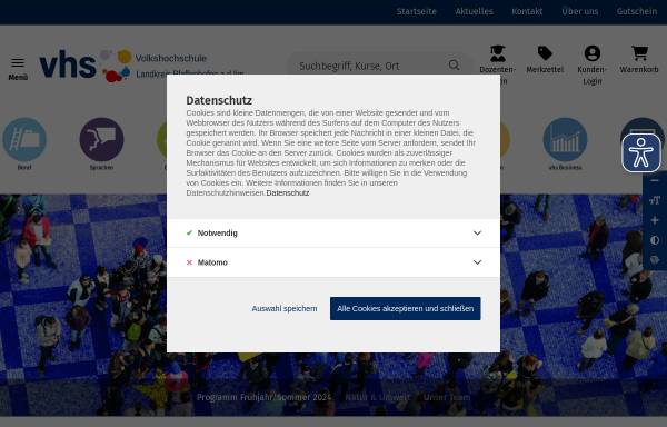 Vorschau von vhs.landkreis-pfaffenhofen.de, Volkshochschule Pfaffenhofen