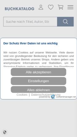 Vorschau der mobilen Webseite www.buchkatalog.de, Pesch Buch & Büro
