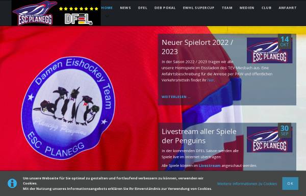 Vorschau von www.esc-planegg.de, ESC-Planegg Damen Eishockey