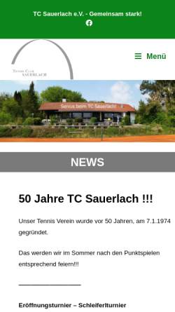Vorschau der mobilen Webseite tcsauerlach.de, TC Sauerlach