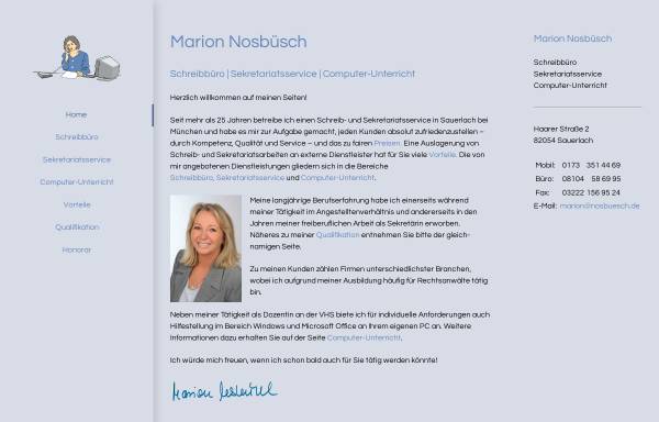 Marion Nosbüsch - Schreib- und Sekretariatsservice