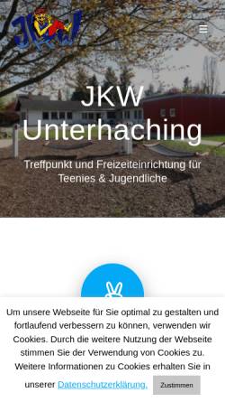Vorschau der mobilen Webseite www.jkwuhg.de, JKW Unterhaching