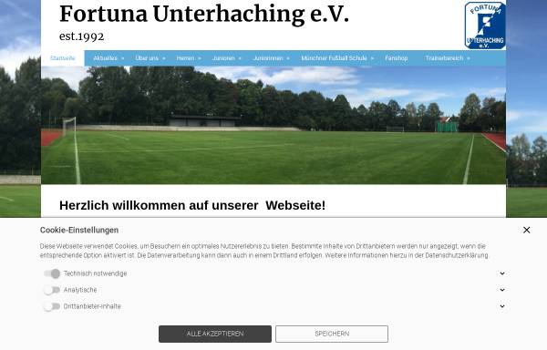 Vorschau von www.fortuna-unterhaching.de, Fortuna Unterhaching e.V.