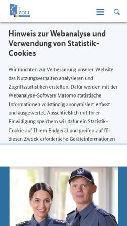 Vorschau der mobilen Webseite www.zoll.de, Bundeszollverwaltung