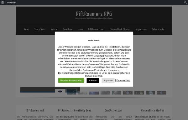 Vorschau von ev3.riftroamers.net, RiftRoamers.net