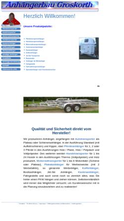 Vorschau der mobilen Webseite www.groskorth.de, Anhängerbau Martin Groskorth
