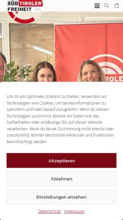 Vorschau der mobilen Webseite suedtiroler-freiheit.com, Sued-Tiroler Freiheit