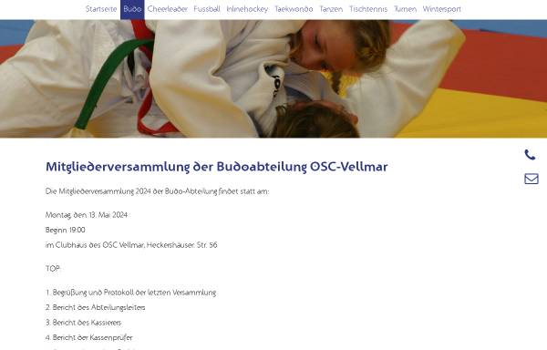 Vorschau von www.osc-vellmar.de, OSC Vellmar e.V. Budo-Abteilung
