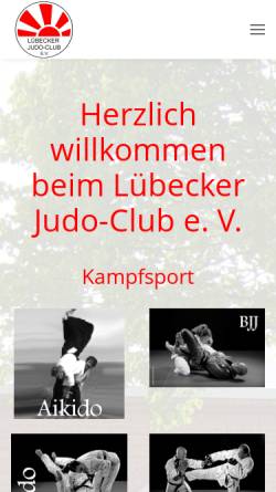 Vorschau der mobilen Webseite www.ljc-luebeck.de, Lübecker Judo-Club