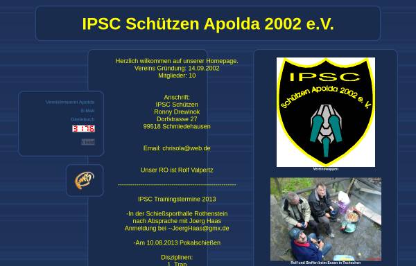 Vorschau von www.ipscschuetzenapolda2002.ev.ms, IPSC Schützen Apolda 2002 e. V.