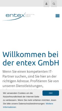 Vorschau der mobilen Webseite www.entex.ch, Entex GmbH