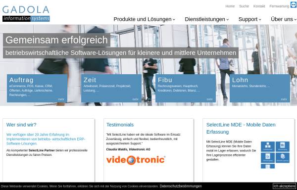 Vorschau von www.gadola.com, Gadola Information Systems GmbH