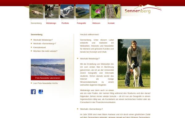 Vorschau von www.sennenberg.ch, Sennenberg Webdesign - Michèle Babini