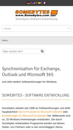 Vorschau der mobilen Webseite www.somebytes.de, Software Entwicklung Somebytes Sven Ilius