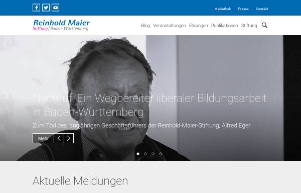 Vorschau von www.reinhold-maier-stiftung.de, Reinhold Maier Stiftung