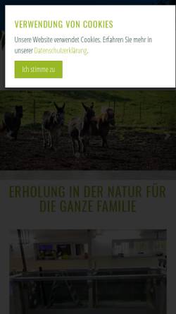 Vorschau der mobilen Webseite www.tierpark-nymphaea.de, Tierpark Nymphaea