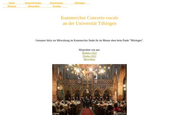Vorschau von www.kammerchor-tuebingen.de, Concerto Vocale Tübingen
