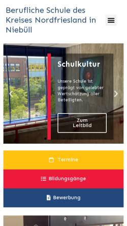 Vorschau der mobilen Webseite www.bs-niebuell.de, Berufliche Schule Niebüll