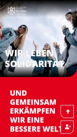 Vorschau der mobilen Webseite www.falken-herford.de, Sozialistische Jugend - Die Falken Kreisverband Herford