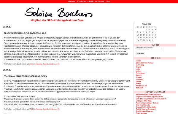 Vorschau von www.politik-im-kreis-olpe.de, Borchers, Sabine (SPD)