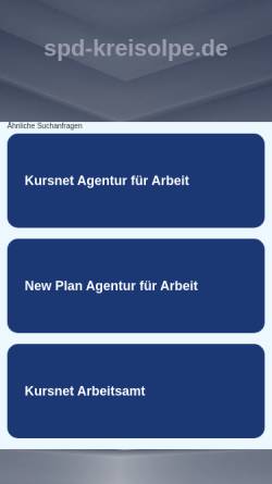 Vorschau der mobilen Webseite www.spd-kreisolpe.de, SPD-Kreistagsfraktion Olpe