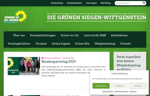 Vorschau von www.gruene-siegen-wittgenstein.de, Bündnis 90/Die Grünen Kreisverband Siegen-Wittgenstein
