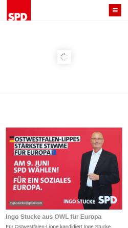 Vorschau der mobilen Webseite spdowl.de, SPD Region Ostwestfalen-Lippe