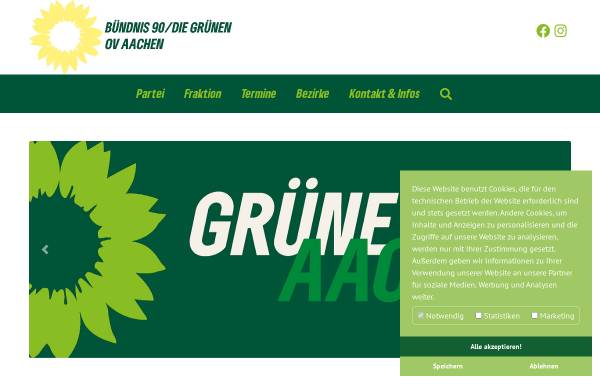 Vorschau von www.gruene-aachen.de, Bündnis 90/Die Grünen Kreisverband Aachen-Stadt