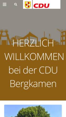 Vorschau der mobilen Webseite www.cdu-bergkamen.de, CDU-Bergkamen