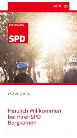 Vorschau der mobilen Webseite www.spd-bergkamen.de, SPD-Stadtverband Bergkamen