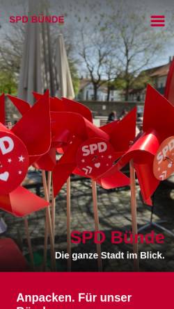 Vorschau der mobilen Webseite www.spd-buende.de, SPD-Stadtverband Bünde